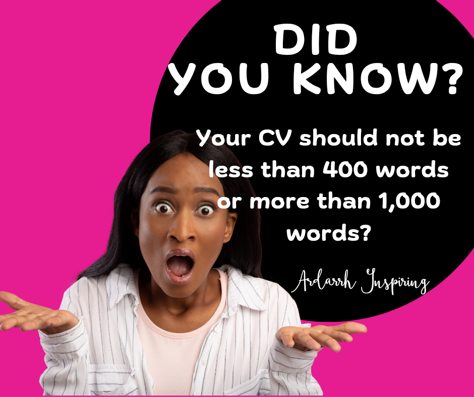 Why Your CV Should Be Between 400 and 1,000 Words