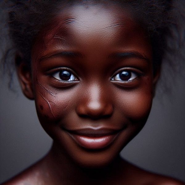 The Girl with the Scar – Close-Up Portrait