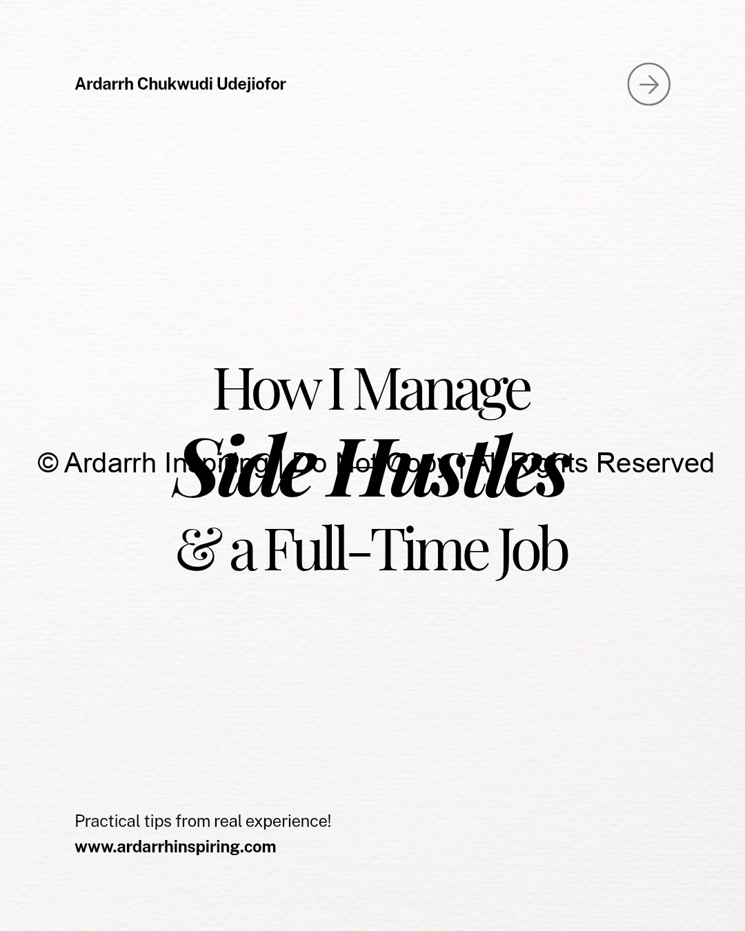 How I Manage Side Hustles and a Full-Time Job Without Burning Out
